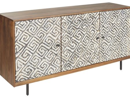 Kerrings - Brown   Black   White - Accent Cabinet Online Sale