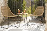 Coral Sand Outdoor Chairs with Table Set (Set of 3) For Cheap