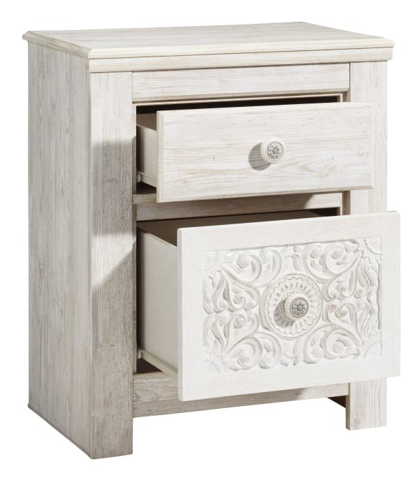 Paxberry Two Drawer Night Stand For Cheap