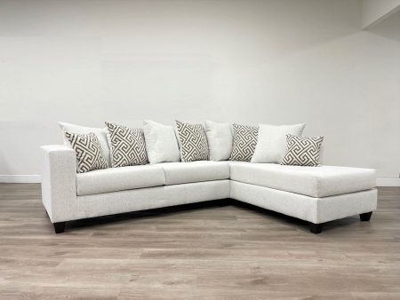 110 White Stone Sectional For Sale