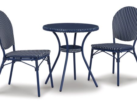 Odyssey Blue Outdoor Table and Chairs (Set of 3) Online Sale