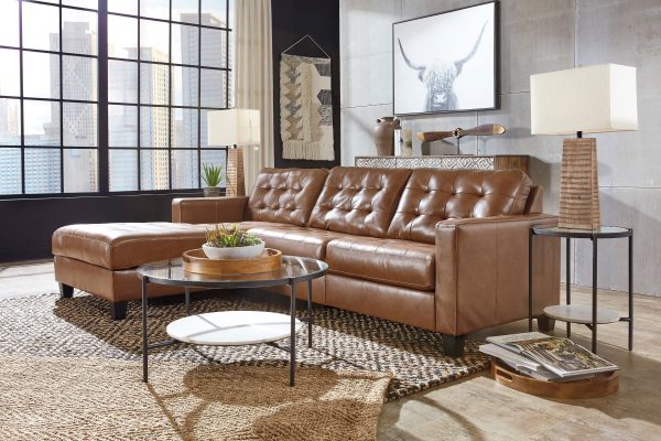 Baskove 2 Piece Leather Sectional Cheap