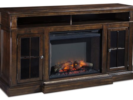 Roddinton XL TV Stand w Fireplace Option For Cheap