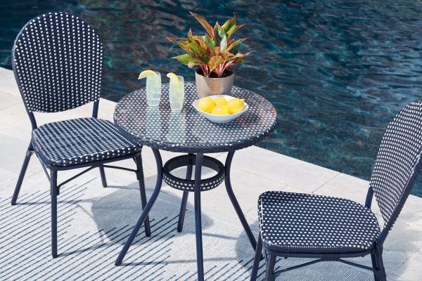 Odyssey Blue Outdoor Table and Chairs (Set of 3) Online Sale