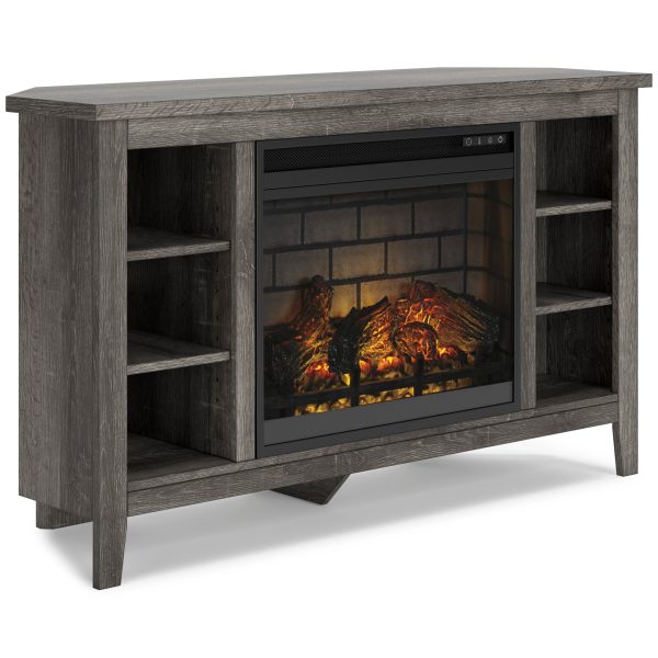 Arlenbry Corner TV Stand with Electric Fireplace Online Sale