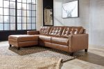 Baskove 2 Piece Leather Sectional Cheap