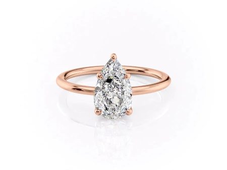 The Ashley Set With A 4.5 Carat Pear Moissanite Online Hot Sale