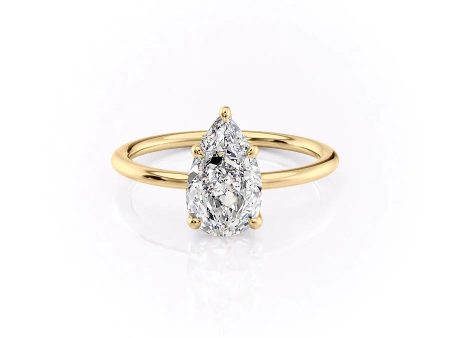 The Ashley Set With A 3 Carat Pear Moissanite Online