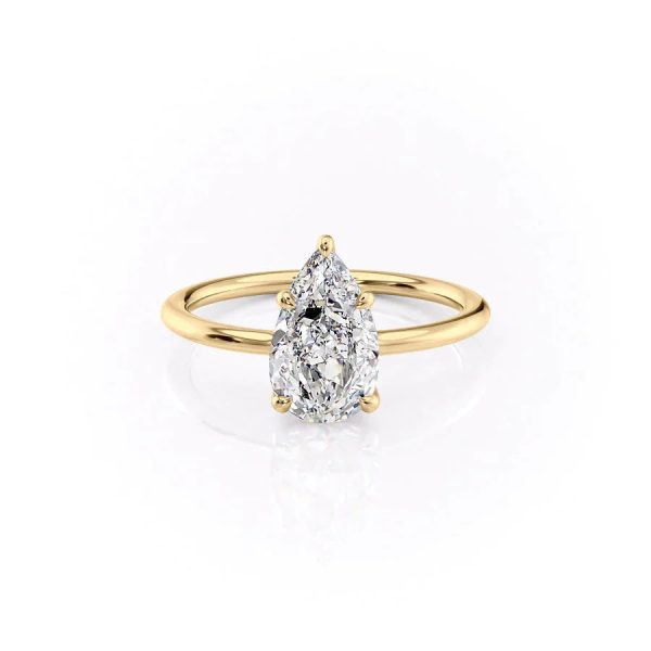 The Ashley Set With A 2.5 Carat Pear Moissanite For Discount