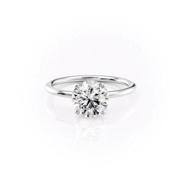 The Ashley Set With A 1.5 Carat Round Moissanite Online now