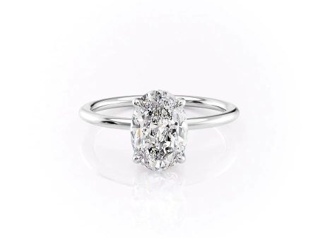 The Ashley Set With A 2 Carat Oval Moissanite Online Sale