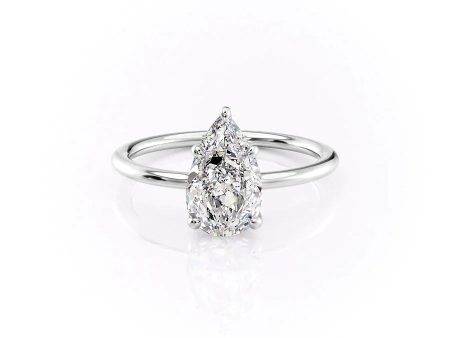 The Ashley Set With A 3.5 Carat Pear Moissanite Hot on Sale