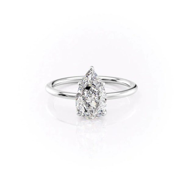 The Ashley Set With A 3.5 Carat Pear Moissanite Hot on Sale