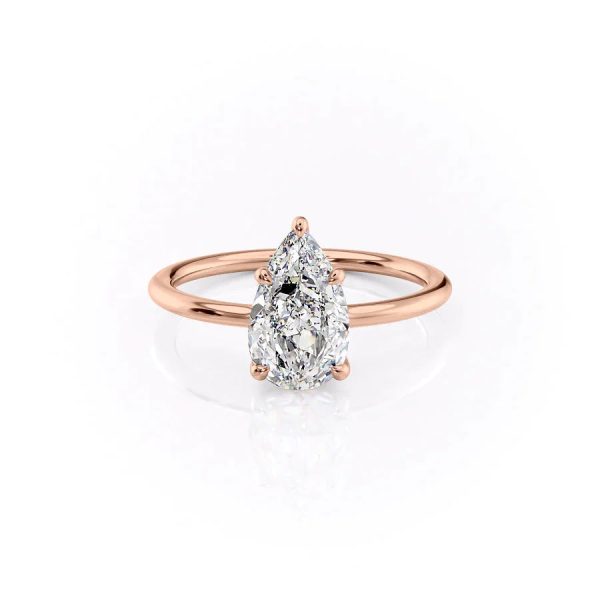 The Ashley Set With A 4 Carat Pear Moissanite Online